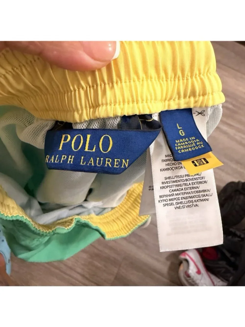 Polo Ralph Lauren Men's SZ L Green Solid Traveler Polo Bear 5.5